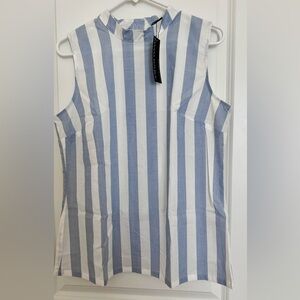 Banana republic Blue and white striped blouse